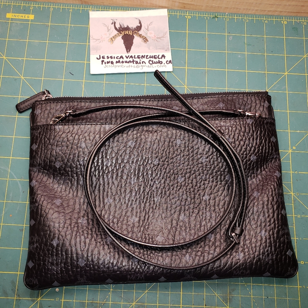 ❌SOLD❌Black MCM Visetos Crossbody Pouch